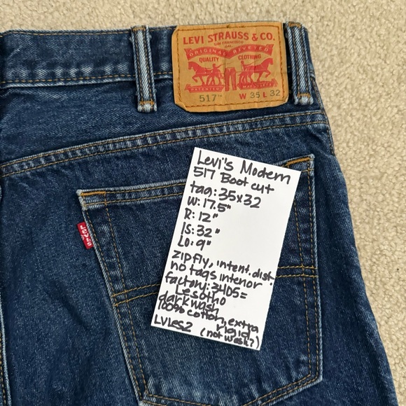 Levi’s Modern 517 Bootcut Rigid Dark Wash Jeans / Lesotho - Picture 8 of 8